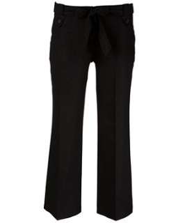 Black (Black) 30in Linen Trousers  241118301  New Look