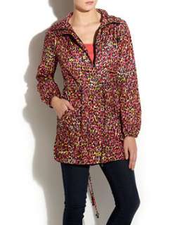 null (Multi Col) Red Disco Leah Parka  240294999  New Look