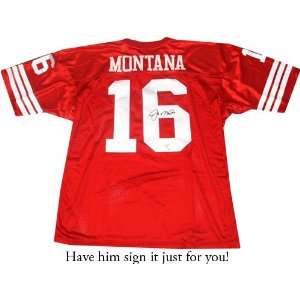 Joe Montana San Francisco 49ers Personalized Autographed Custom Jersey