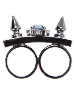 Mawi Spike & Crystal I.D. Knuckle Duster Ring   Feathers   farfetch 