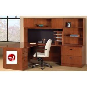  Contemporary Veneer L Shape Office Desk Workstation
