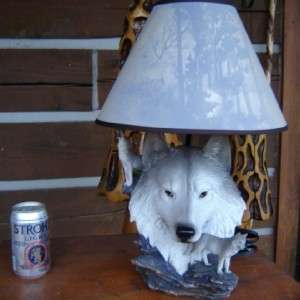 WOLF WOLVES TABLE LAMP for your Lodge Log home Cabin 1  