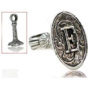  Beaucoup Designs Silver Over Pewter Wax Seal Fob Initial 