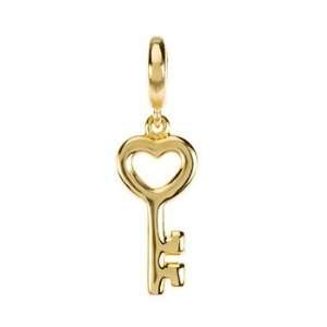  14K Yellow Gold Key Charm Katarina Jewelry