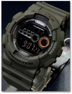   SHOCK WATCH  DARK GREEN  GD100MS 3  X LARGE STEALTH MILITARY  NEW