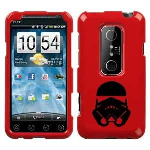  HTC EVO 3D BLACK STORM TROOPER ON A RED HARD CASE COVER 