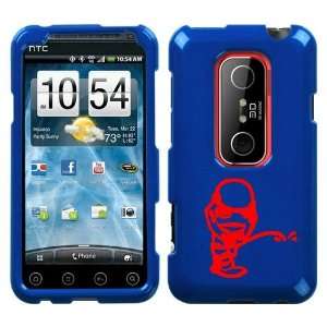  HTC EVO 3D RED STORM PEEING ON A BLUE HARD CASE COVER 