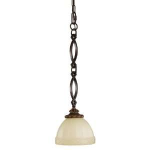 Murray Feiss P1100WAL One Light Edwardian Collection Pendant, walnut 