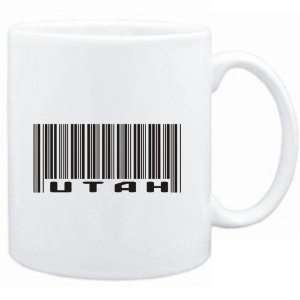  Mug White  BAR CODE Utah  Usa States