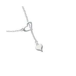  Small Long White Heart Heart Lariat Charm Necklace Arts 