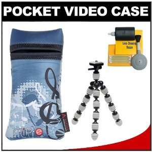  Alpine Flip E Pocket Video Camcorder/ Camera Case (Blue Music 