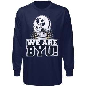  Brigham Young Cougars Navy Blue We Are Long Sleeve T shirt 