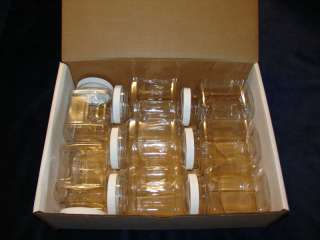 16 oz. Clear Plastic Grip Jars.Lot of (8).Clear box.  