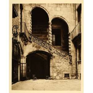 1925 Casa de Damases Stairway Patio Barcelona Spain 
