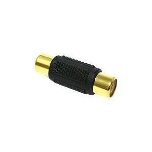   RCA Coupler Video Audio Adapter Gold Plated Connectors Black