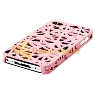 Pink Bird Nest Interwove Line Hard Case+PRIVACY LCD Filter for iPhone 