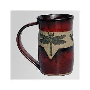   handmade pottery tankard stein mug   real red Always Azul Pottery