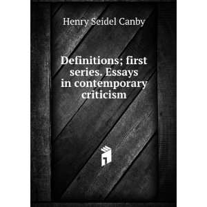  Definitions; essays in contemporary criticism Henry 