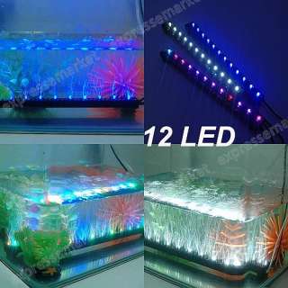 Beauty Aquarium Fish Tank Beam Bubble Light ★ 6 12 18 LED & Blue 