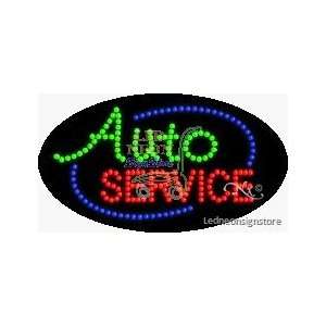 Auto Service LED Sign 15 inch tall x 27 inch wide x 3.5 inch deep 