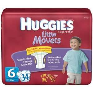 Huggies Supreme Diapers Little Movers Mega Pack Size 6   2 Pack
