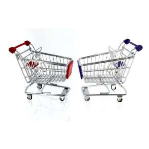  Minya Mini Shopping Cart   Red & Blue Toys & Games