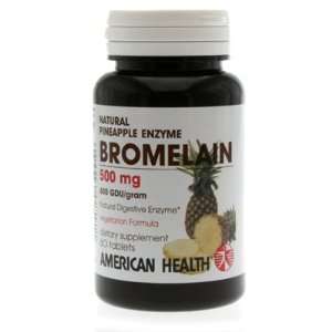  American Health Enzymes Natural Pineapple Bromelain 500 mg 