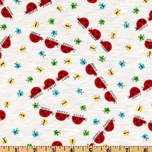  62 Wide Cotton Jersey Knit Lady Bugs Red/Yellow/White 