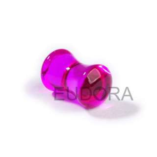   size Purple Double flare cateye Saddle Ear plug body piercing earring
