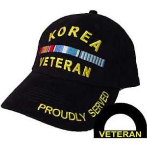  Korea Veteran Proudly Served Hat Black Patio, Lawn 