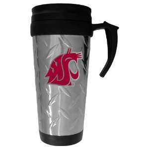  Washington State Cougars Diamond Plate Travel Mug   NCAA 