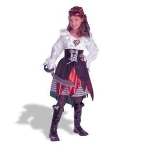 Lets Party By Disguise Inc Pirate Lass Child Costume / White/Red 