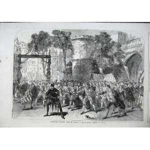   1863 Scene New Opera Faust Majesty Theatre Men Sword