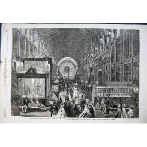 1862 International Exhibition View Nave People London 