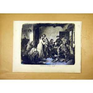  Artist Usurier Debt Payment French Print 1859