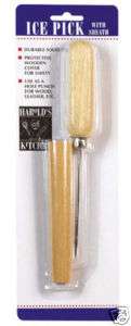 Harolds Kitchen Ice Pick with Sheath   Solid Steel  