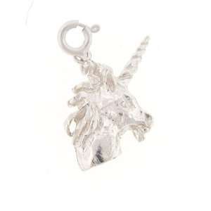  18 Rope Chain Necklace with Charm Unicorn Head and Clasp Jewelry