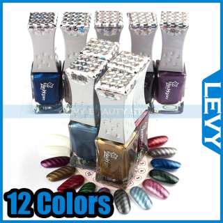 12 Colors Magnetic Magnet Polish Nail Art 15ml  