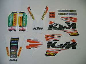 KTM SX 65 2008  WHITE GRAPHICS STICKERS DECAL KIT  