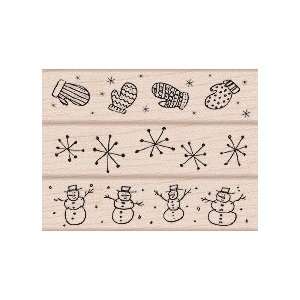  All About Winter Wood Mounted Rubber Stamp Set (LL224 
