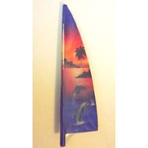 Surfboard Stand Miniature Orange and Blue Color