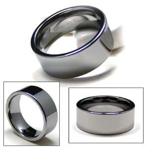  10mm Tungsten Carbide Flat Wedding Band Ring Jewelry