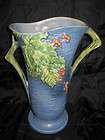Roseville Blue Bushberry Vase 38 12   Large   Incredible condition