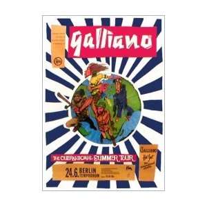  GALLIANO Outernational Summer Tour Music Poster