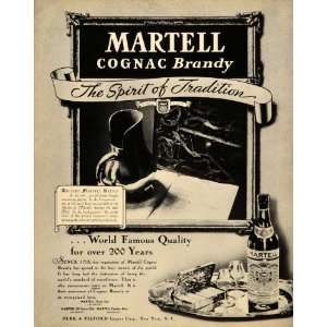  1938 Ad Martell Cognac Brandy Antique Liquor Bottles 
