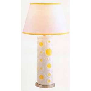  Lemon Yellow Spotted Parfait Table Lamp