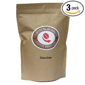  Bean Direct Chocolate Flavored, Whole Bean Coffee, 16 Ounce Bags 