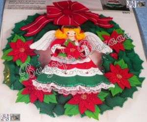 Bucilla ANGEL WREATH Felt Christmas Kit – OOP   1997  