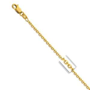  14k Solid Yellow Gold 1.8 mm Cable Chain Necklace 24 