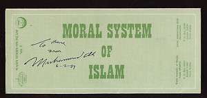 Muhammad Ali Autographed Islam Pamphlet JSA LOA  